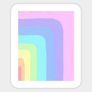 Unicorn pastel shapes watercolor artwork Sticker